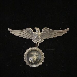 Majestic Silver Eagle Brooch